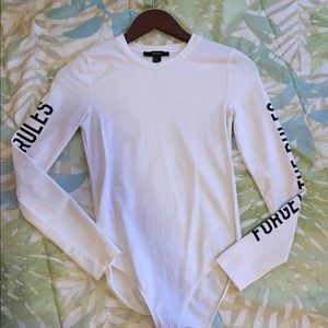 "Forget the rules" cute body suit